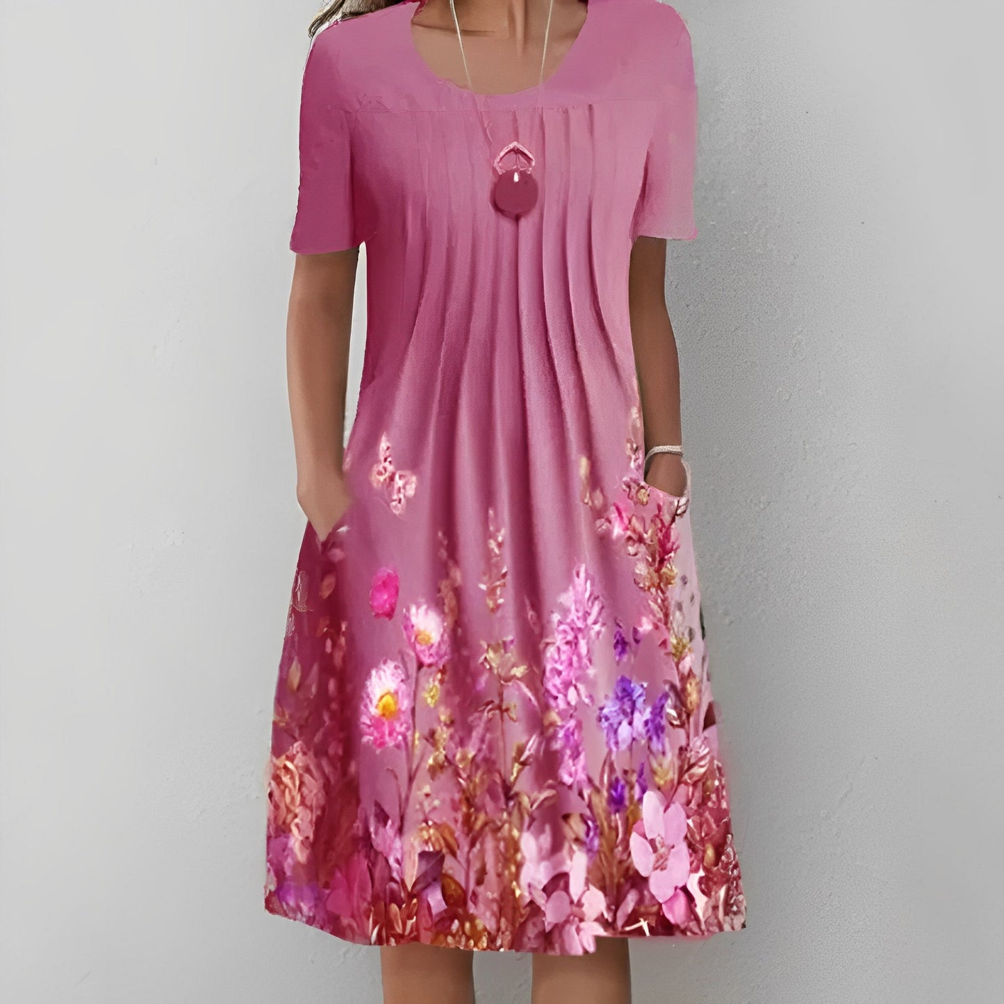 LB | Sukienka midi z kwiatowym nadrukiem