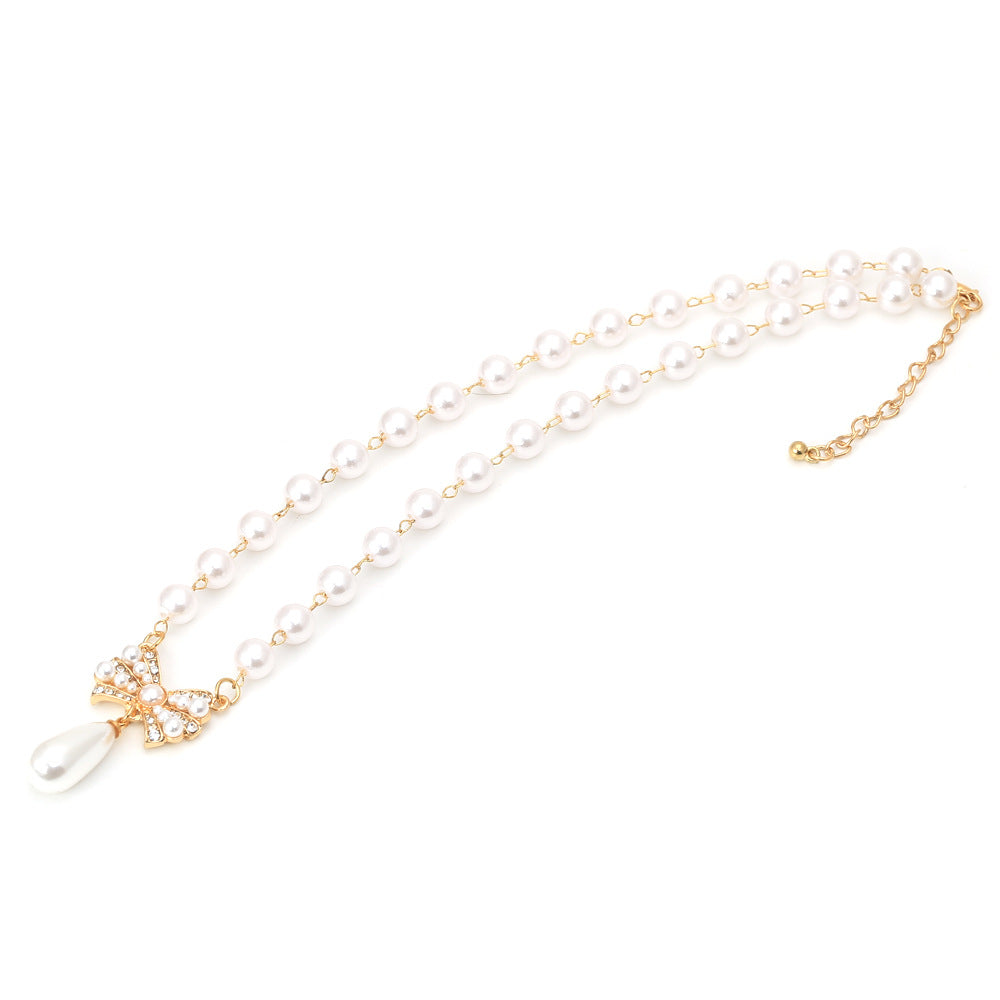 Ręcznie robiony vintage Perłowy Naszyjnik