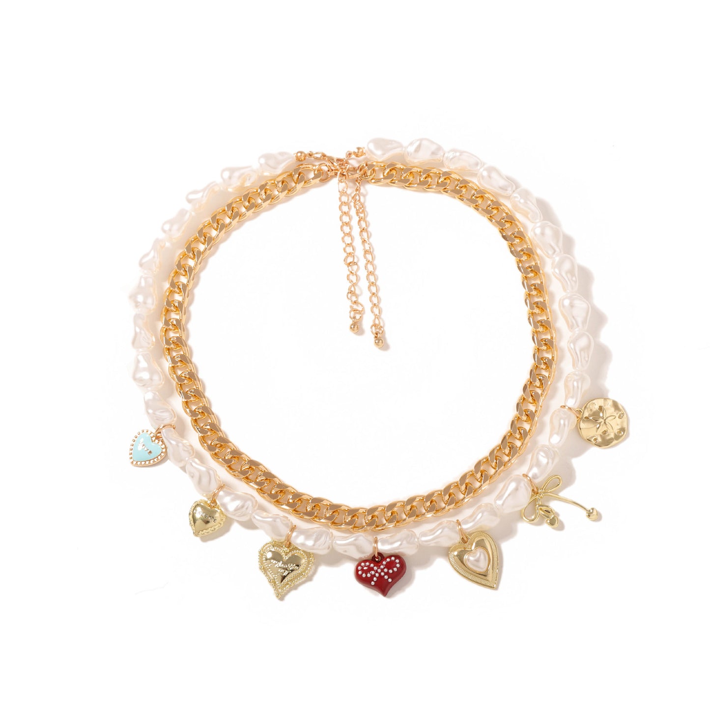 Ręcznie robiony vintage Perłowy Naszyjnik