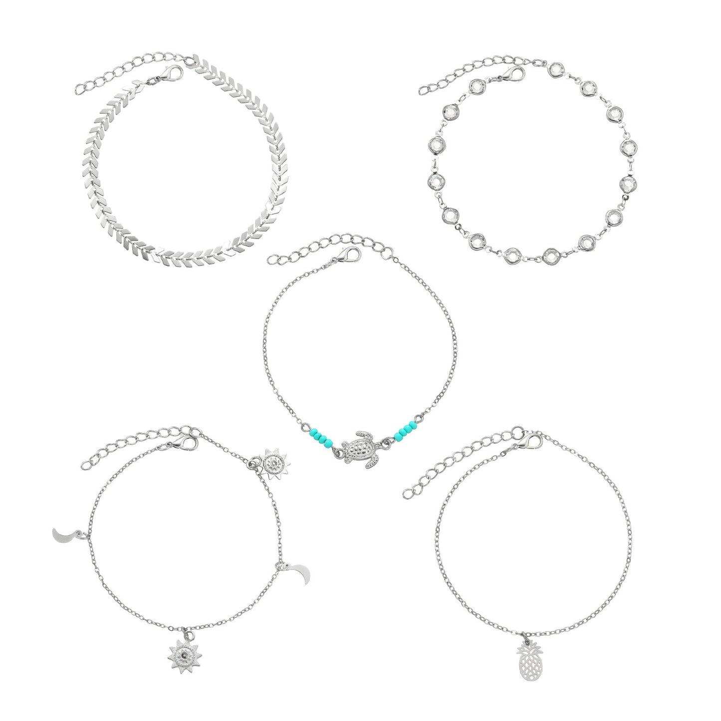 Klasyczny Bransoletka na kostkę z ponadczasowym urokiem