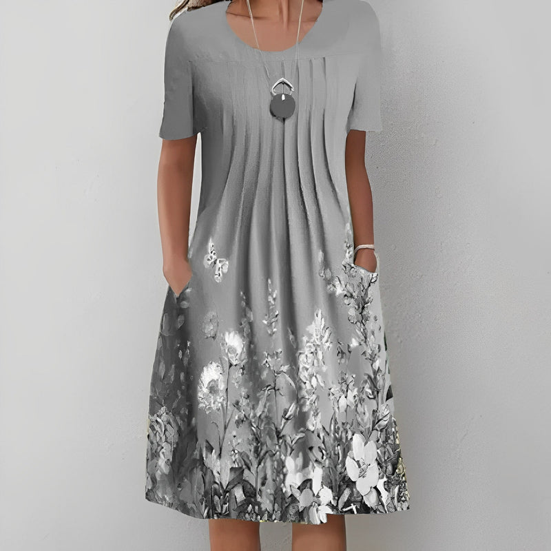 LB | Sukienka midi z kwiatowym nadrukiem