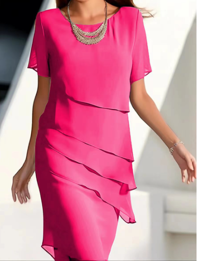 LB | Jednokolorowa sukienka mini bez rękawów