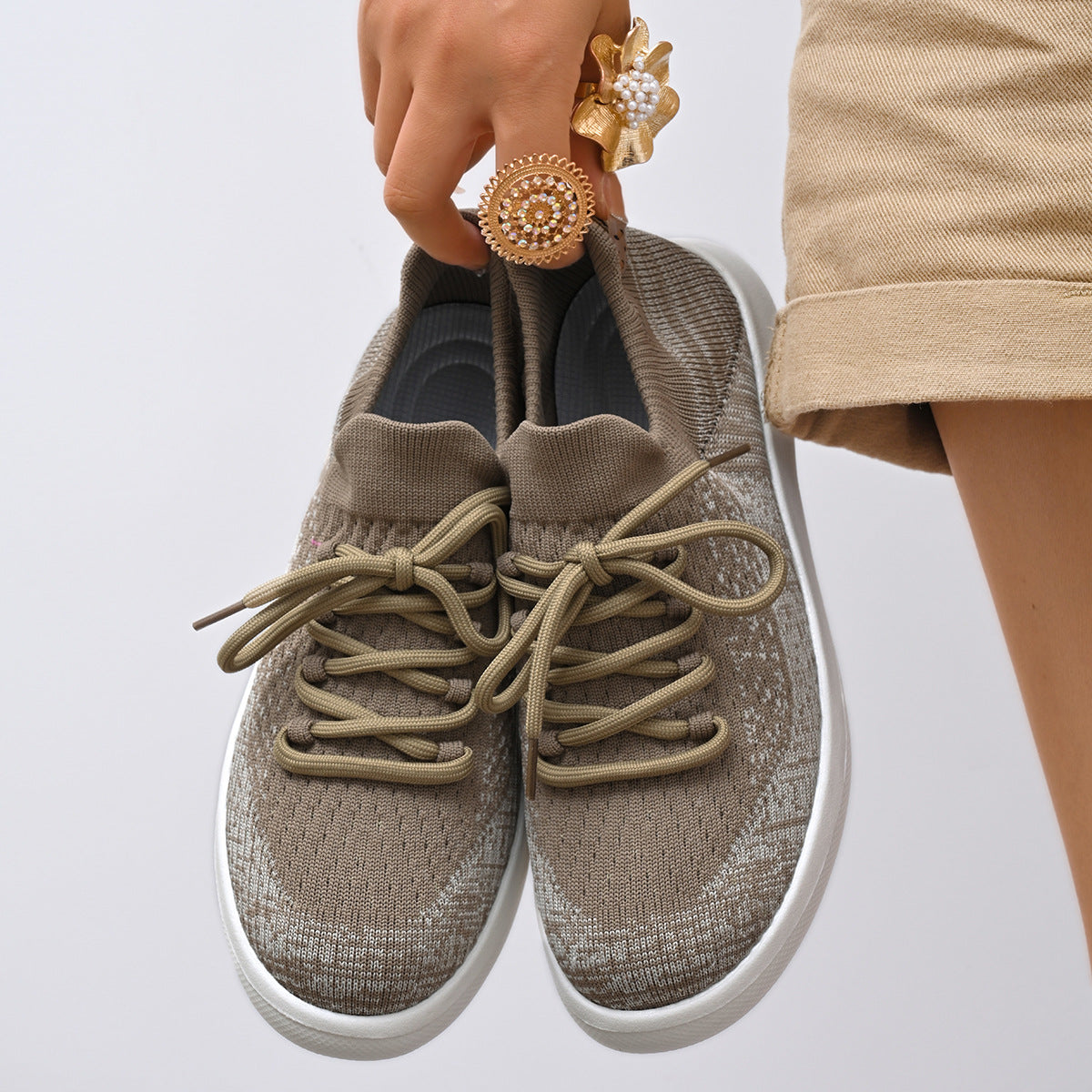 Eleganckie Ortopedyczne Sneakersy z Unikalnym Wzorem