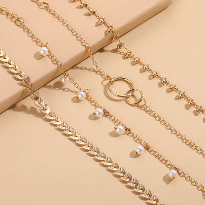 Oszałamiający Perłowy Bransoletka na kostkę na co dzień