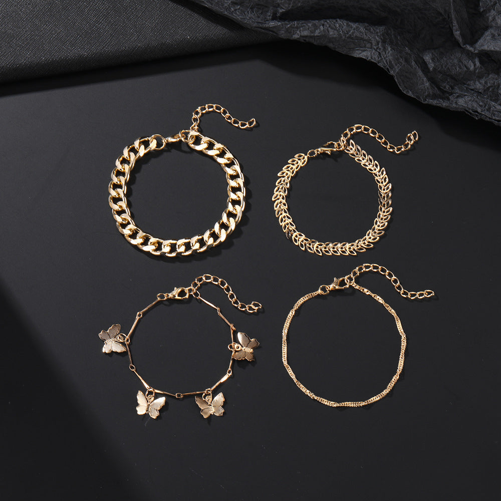 Delikatny rzemieślniczy Złoty Bransoletka