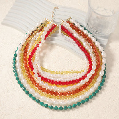 Delikatny rzemieślniczy Perłowy Naszyjnik