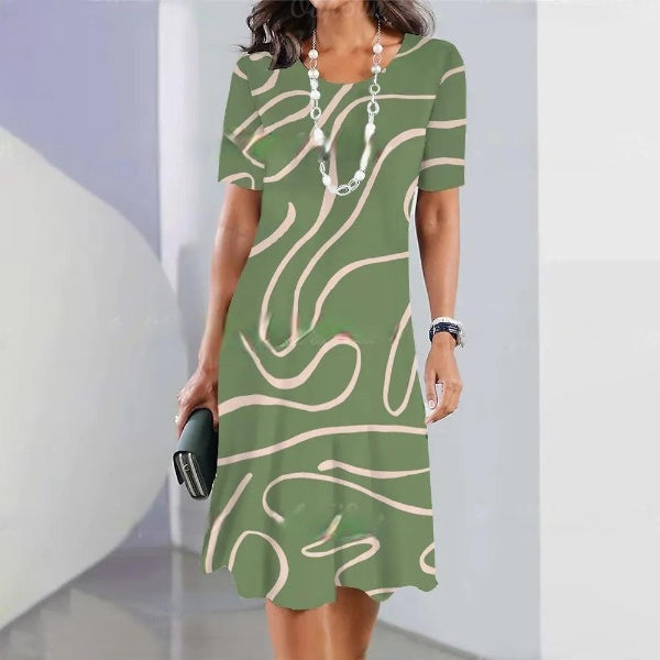 LB | Sukienka midi z nadrukiem