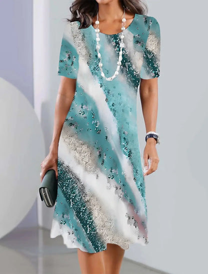 LB | Sukienki damskie z nadrukiem w stylu vintage