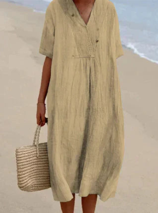 LB | Sukienka midi z dekoltem w szpic