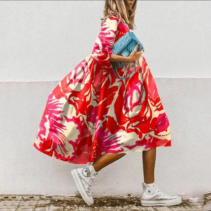 LB | Sukienka midi w kwiaty