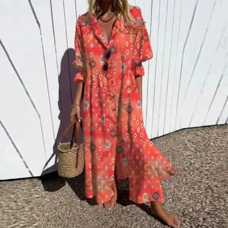 LB | Klasyczna sukienka boho maxi